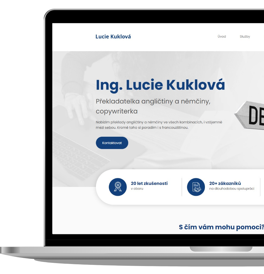 Předpřipravený web na WordPressu